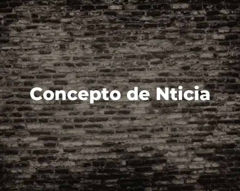 Concepto de Nticia