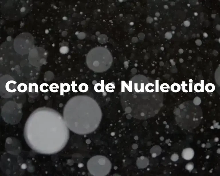 Concepto de Nucleotido