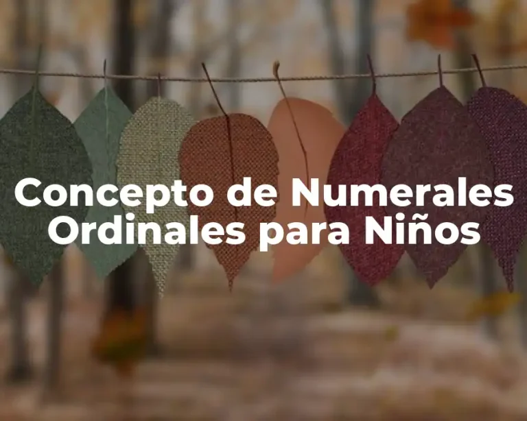 Concepto de Numerales Ordinales para Niños