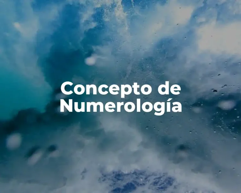 Concepto de Numerología
