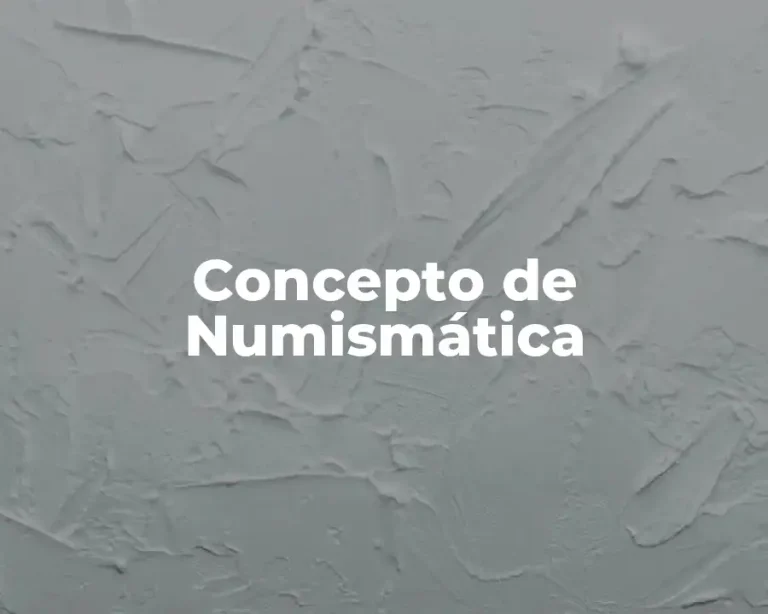 Concepto de Numismática