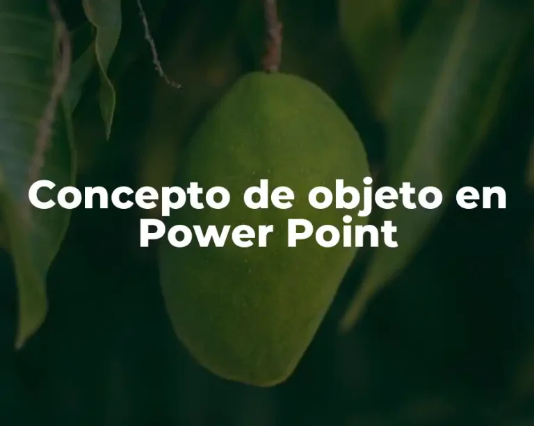 Concepto de objeto en Power Point