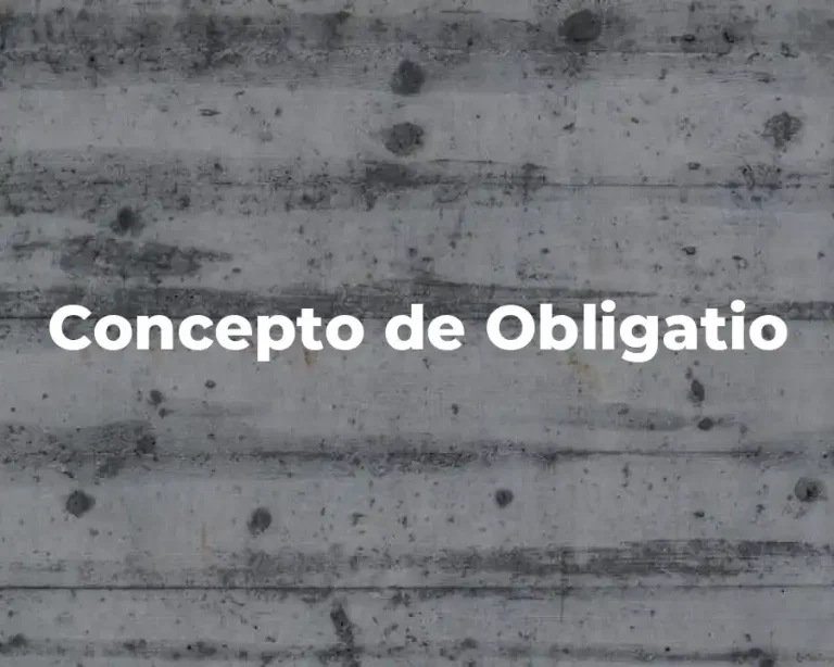 Concepto de Obligatio