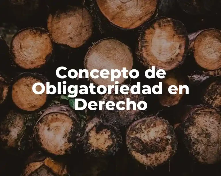 Concepto de Obligatoriedad en Derecho