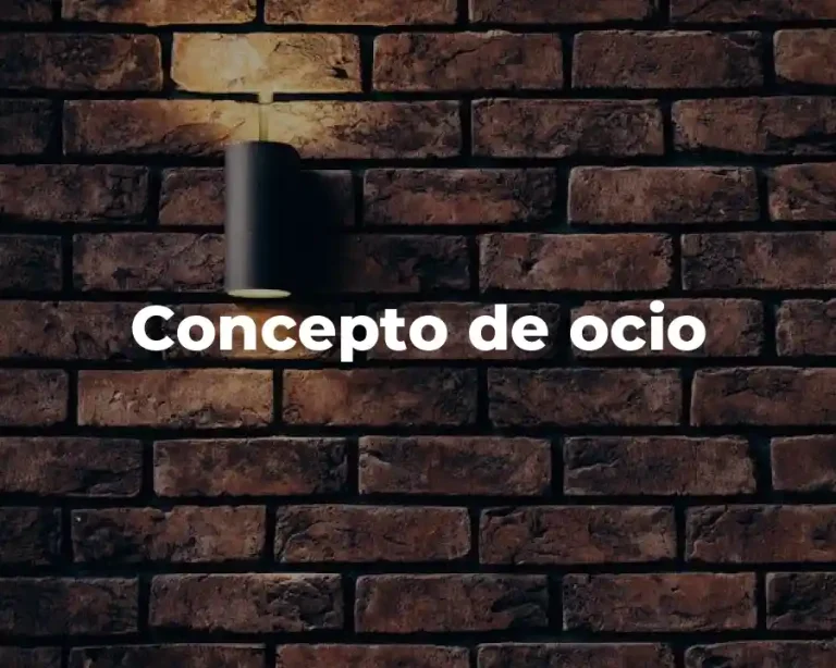 Concepto de ocio