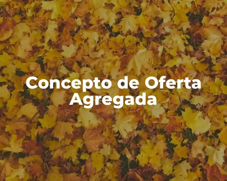Concepto de Oferta Agregada