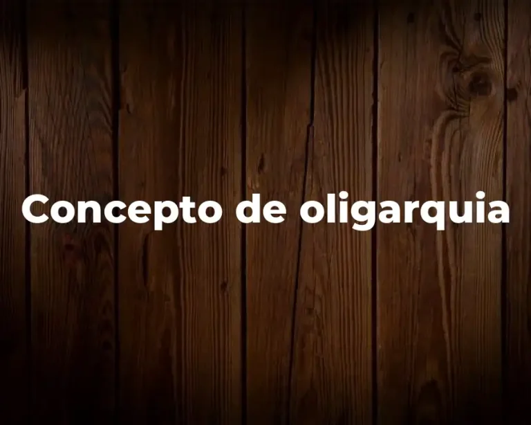 Concepto de oligarquia