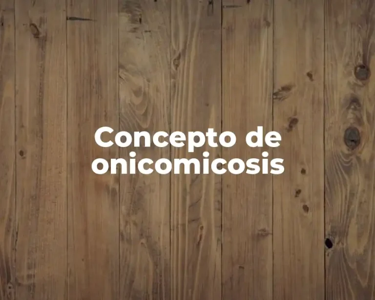 Concepto de onicomicosis