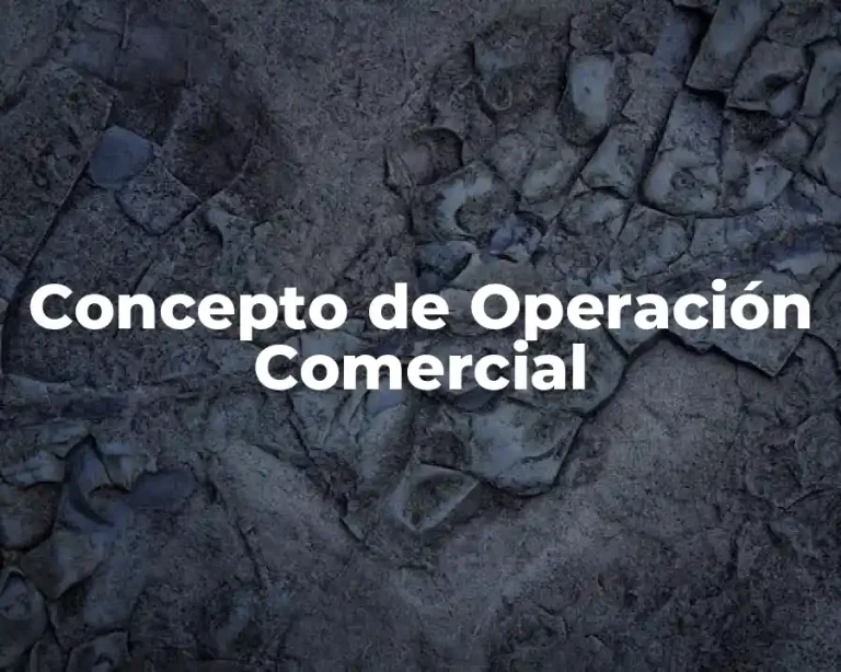 Concepto de Operación Comercial
