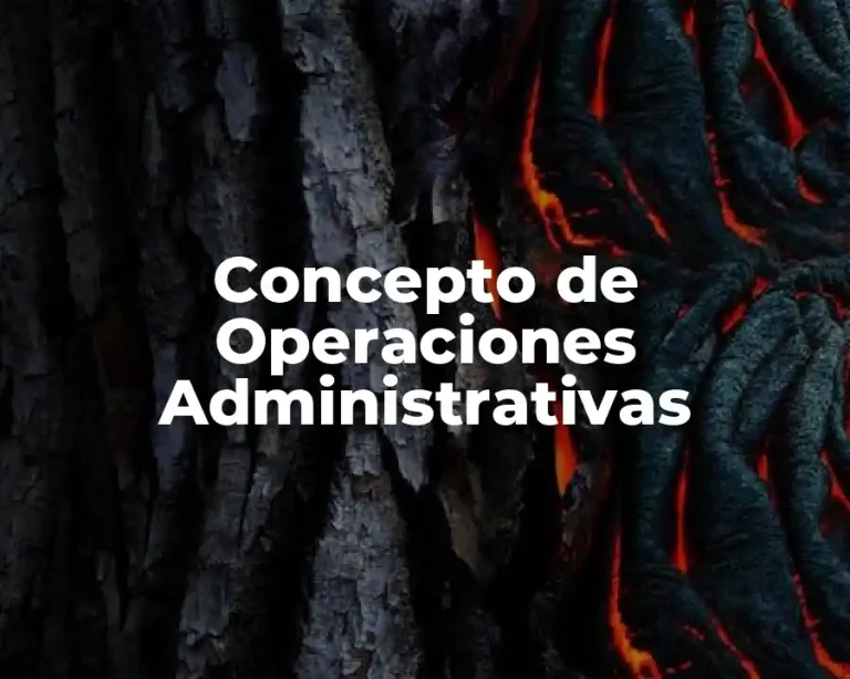 Concepto de Operaciones Administrativas