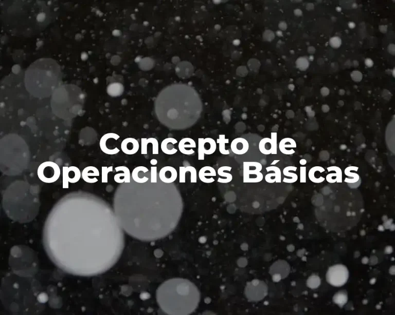 Concepto de Operaciones Básicas