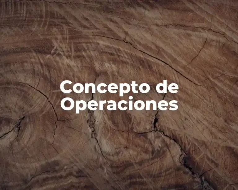 Concepto de Operaciones