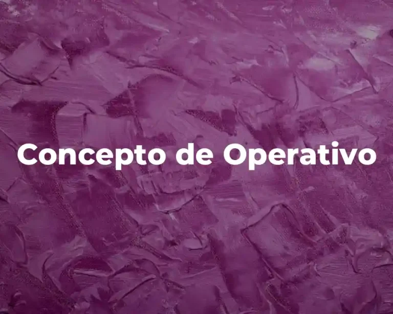Concepto de Operativo