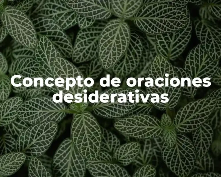 Concepto de oraciones desiderativas