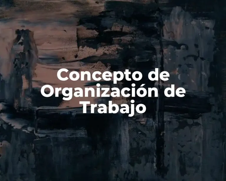 Concepto de Organización de Trabajo