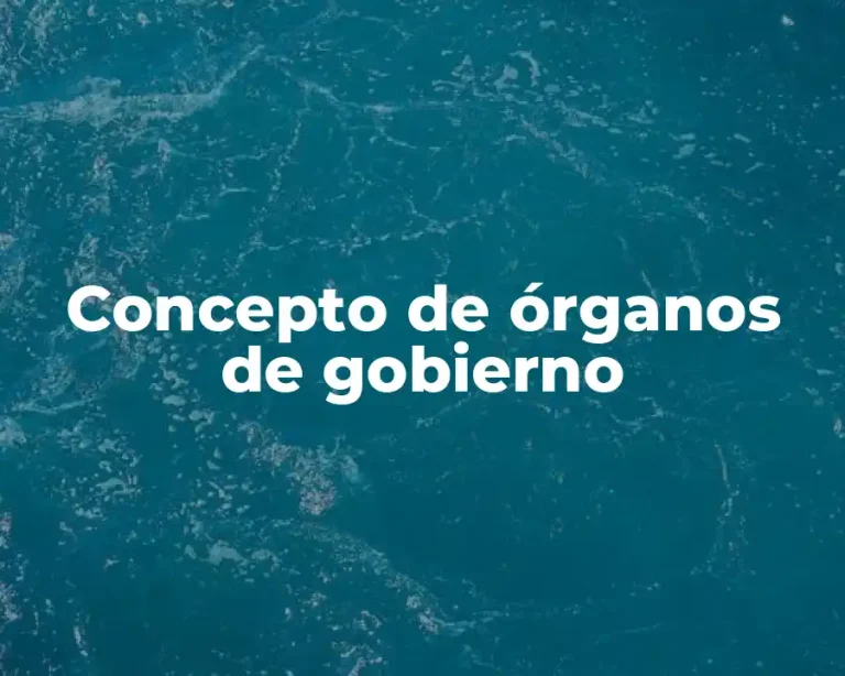 Concepto de órganos de gobierno