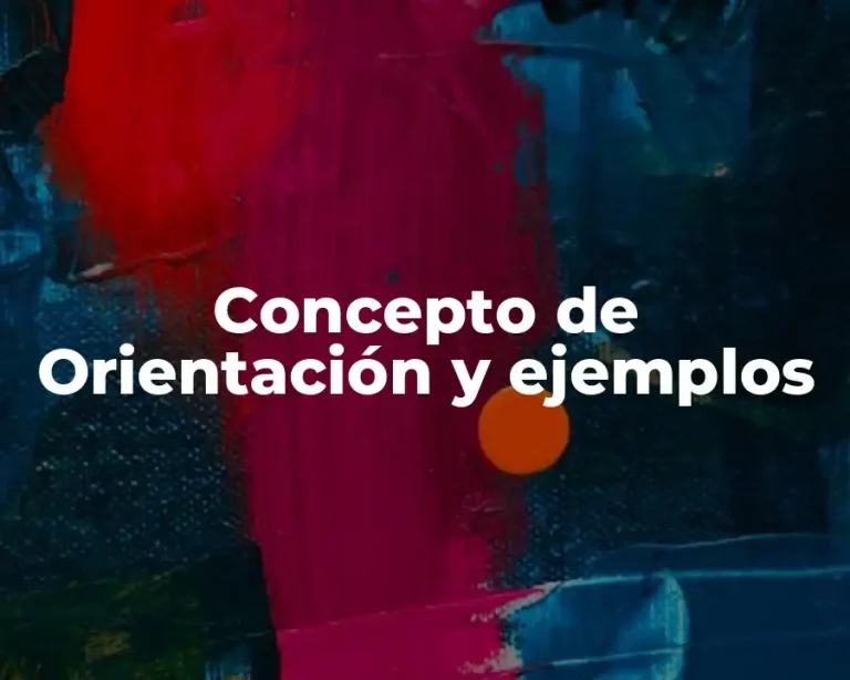 Concepto de Orientación y ejemplos