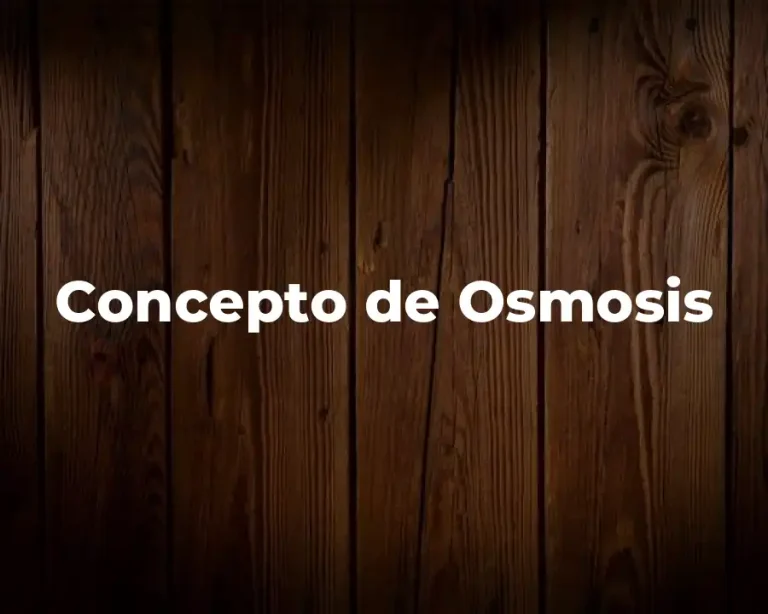 Concepto de Osmosis