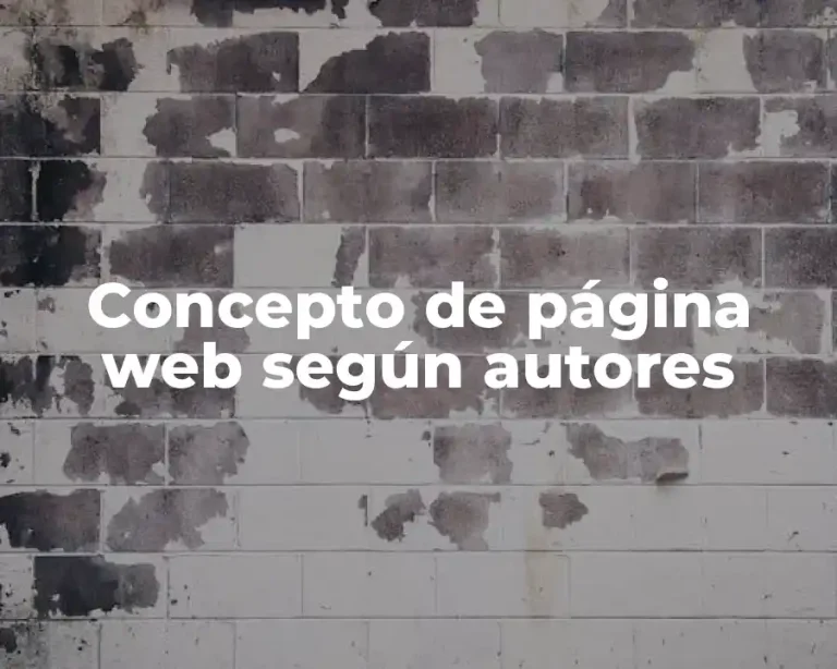 Concepto de página web según autores