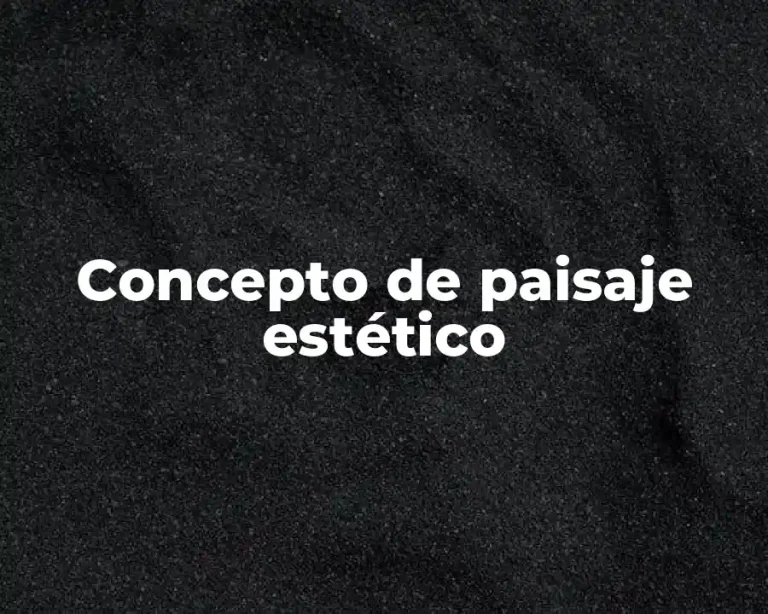 Concepto de paisaje estético
