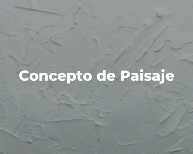 Concepto de Paisaje