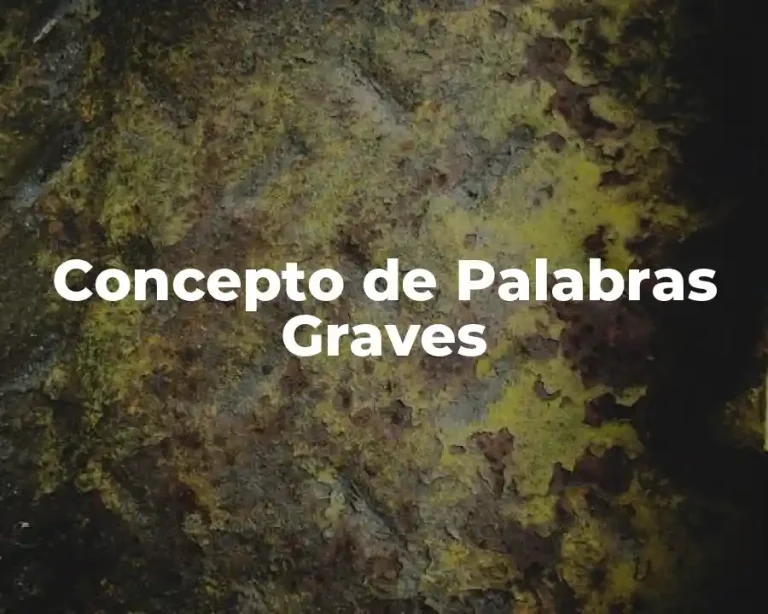 Concepto de Palabras Graves