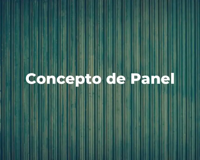 Concepto de Panel