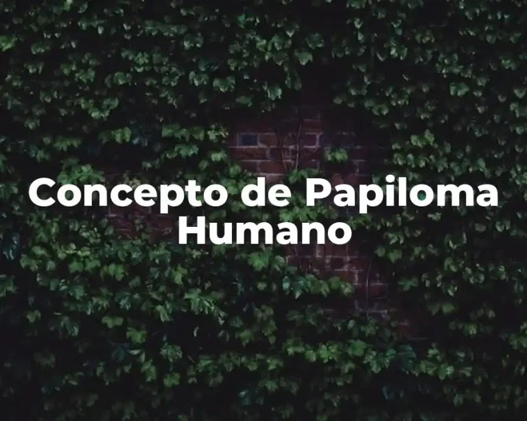 Concepto de Papiloma Humano