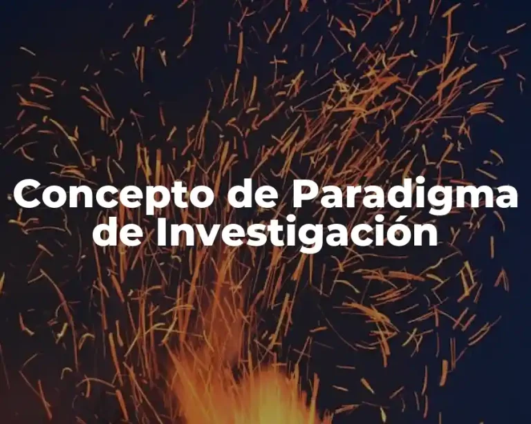 Concepto de Paradigma de Investigación