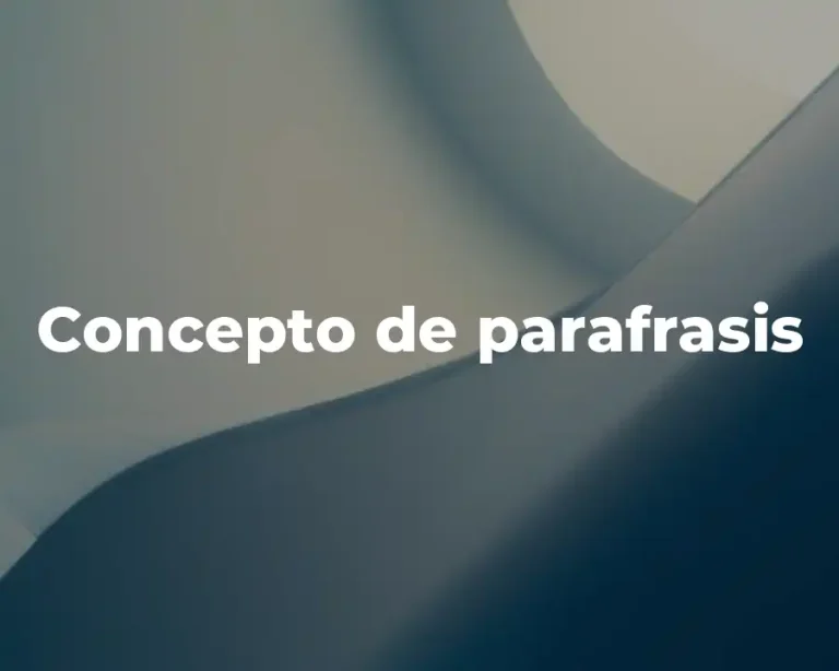 Concepto de parafrasis