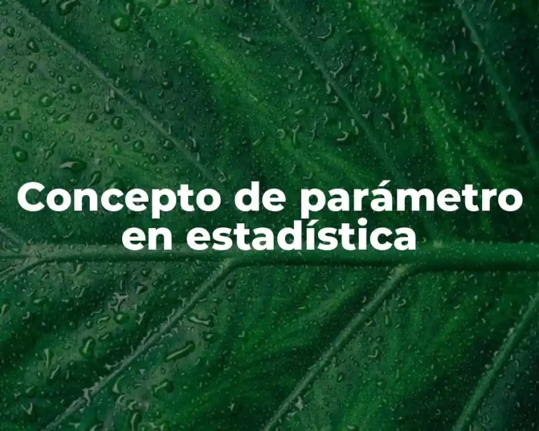 Concepto de parámetro en estadística