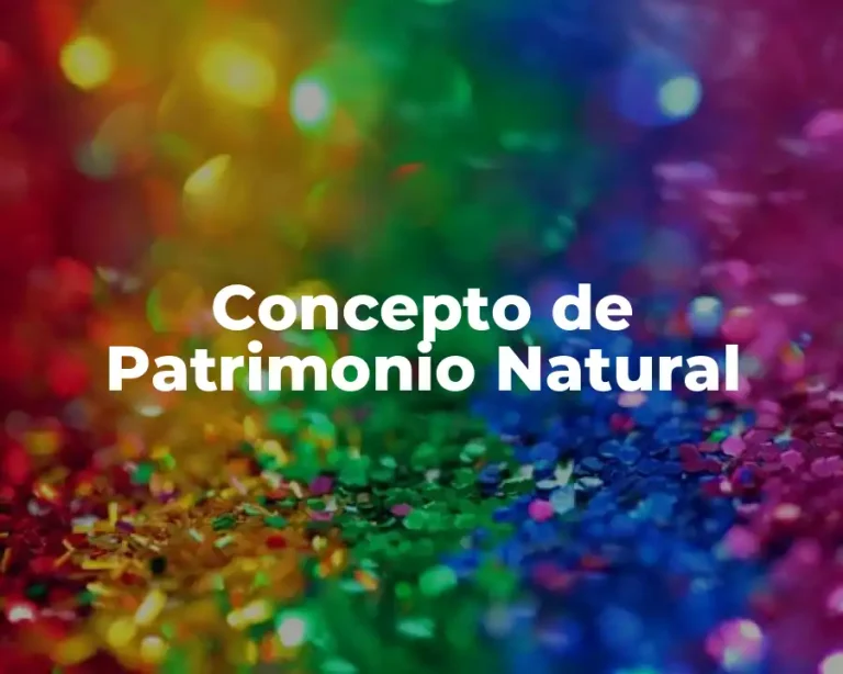 Concepto de Patrimonio Natural