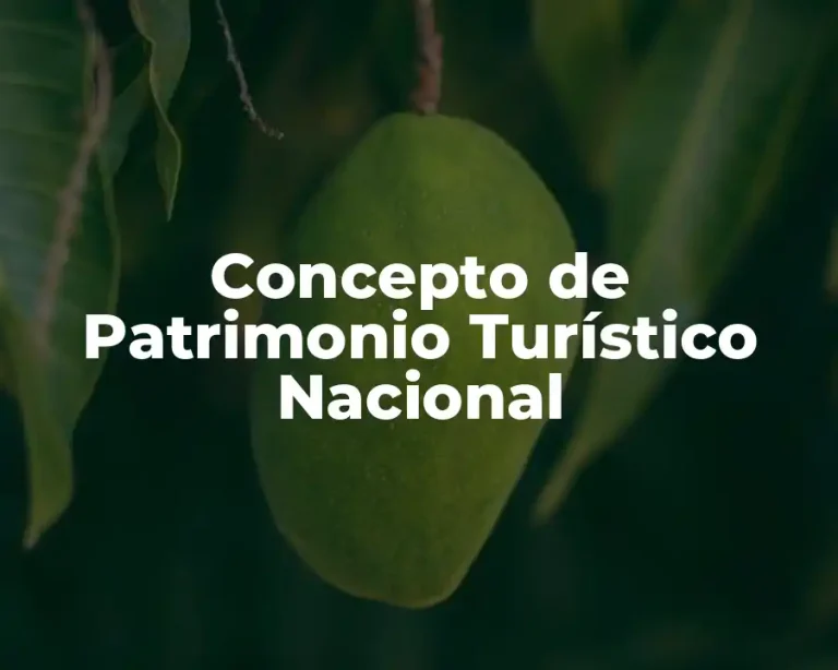 Concepto de Patrimonio Turístico Nacional