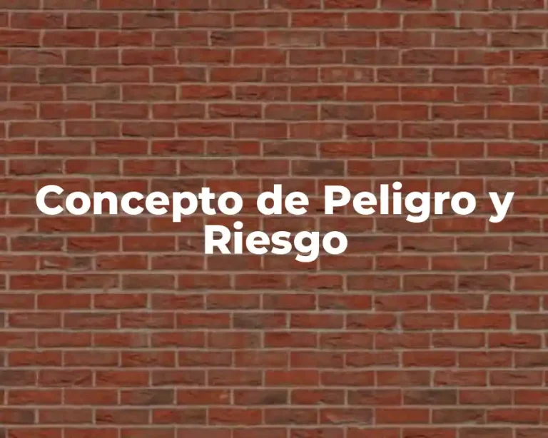 Concepto de Peligro y Riesgo