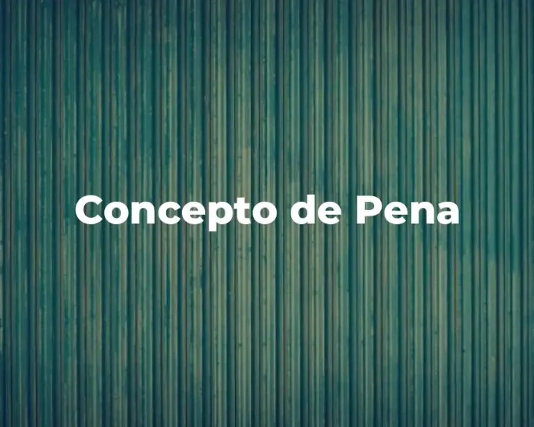 Concepto de Pena