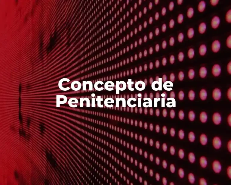 Concepto de Penitenciaria