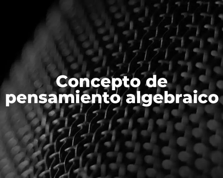 Concepto de pensamiento algebraico