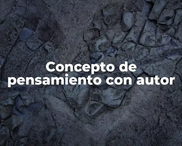 Concepto de pensamiento con autor