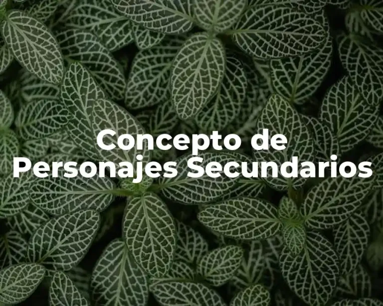 Concepto de Personajes Secundarios