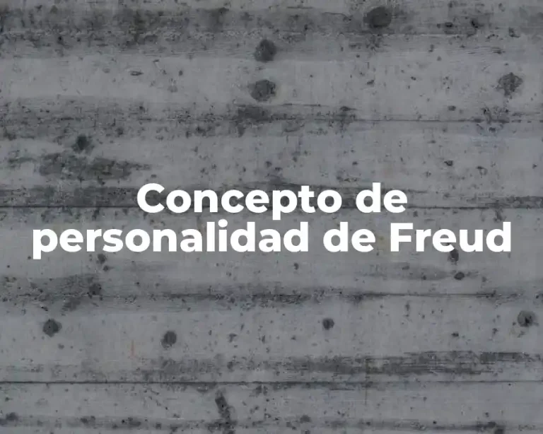Concepto de personalidad de Freud
