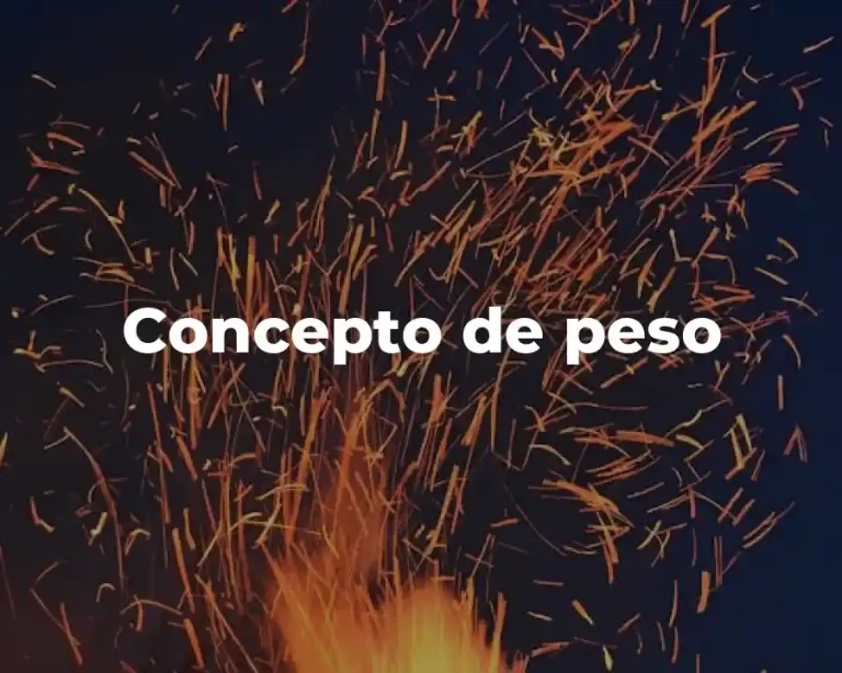 Concepto de peso