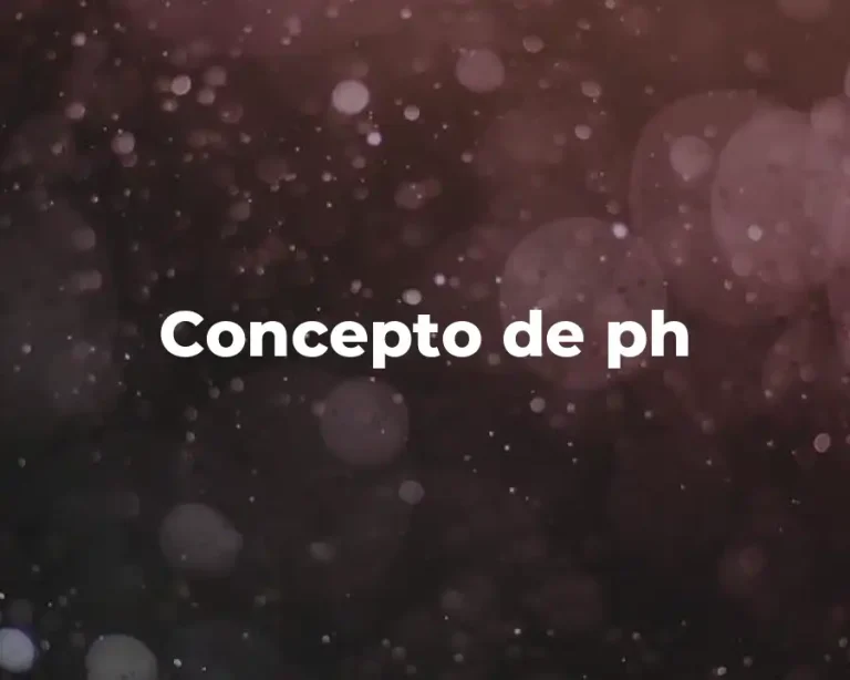 Concepto de ph