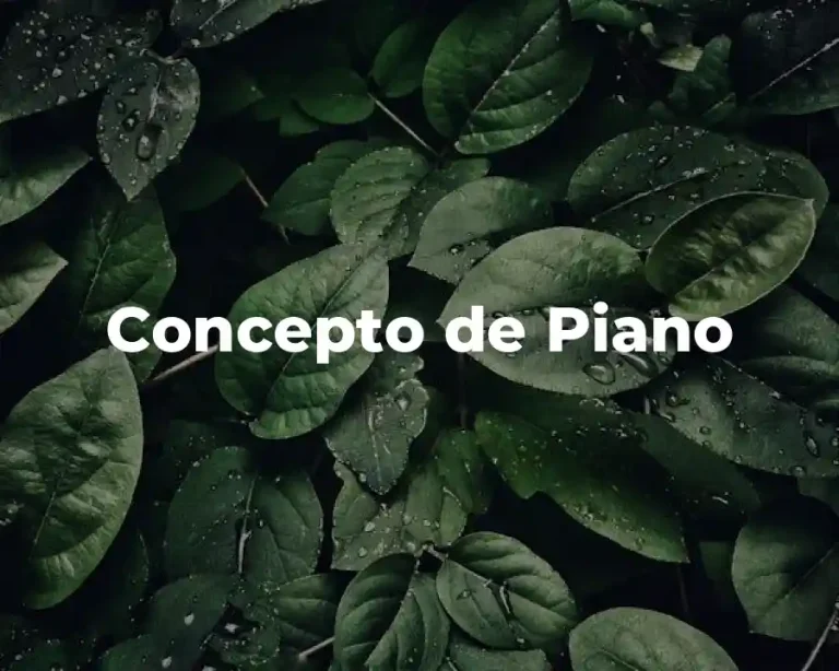 Concepto de Piano