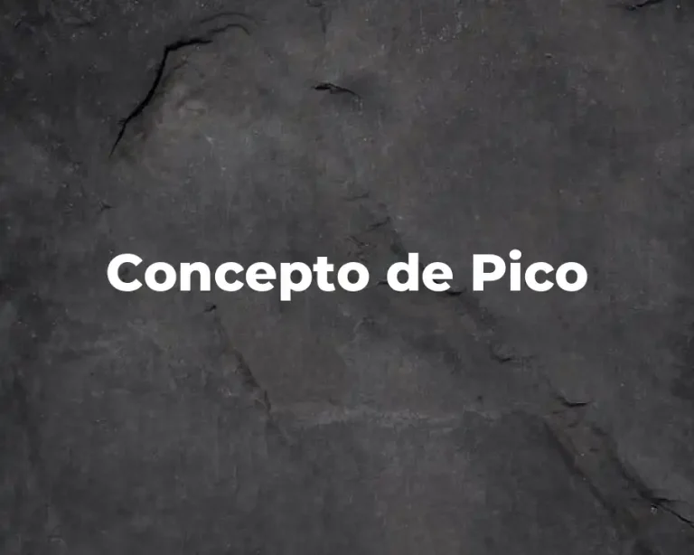 Concepto de Pico