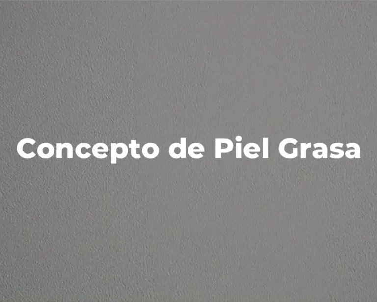 Concepto de Piel Grasa