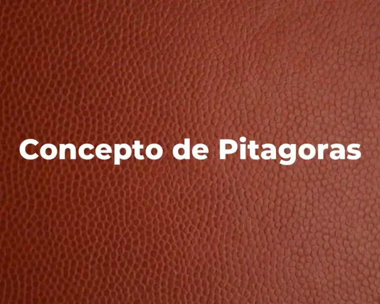 Concepto de Pitagoras
