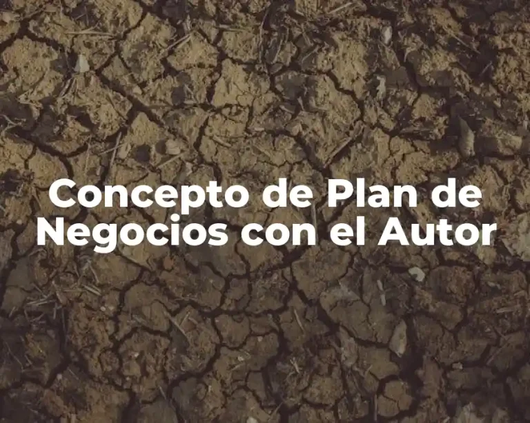 Concepto de Plan de Negocios con el Autor