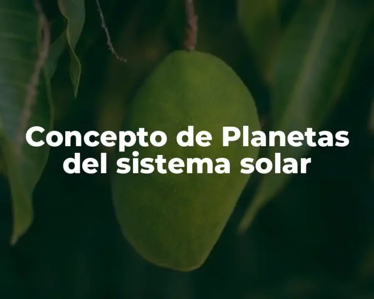 Concepto de Planetas del sistema solar