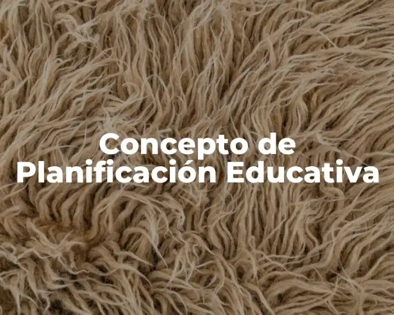 Concepto de Planificación Educativa