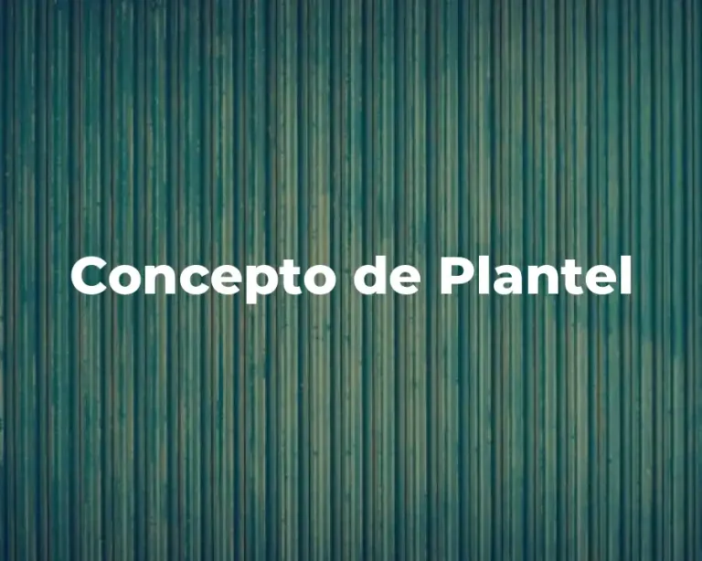 Concepto de Plantel